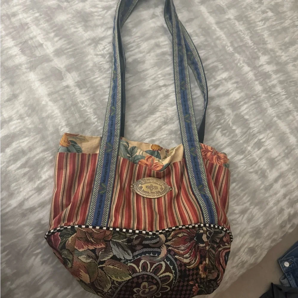 Vintage Makenzie Childs fabric tote